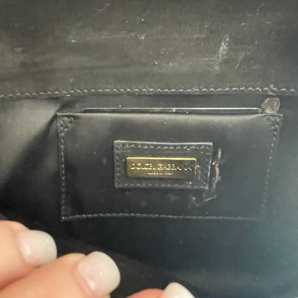 DOLCE & GABBANA EVENING BLACK SUEDE BAG - Picture 4 of 14